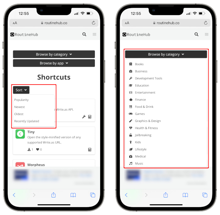 Routine hub screenshots