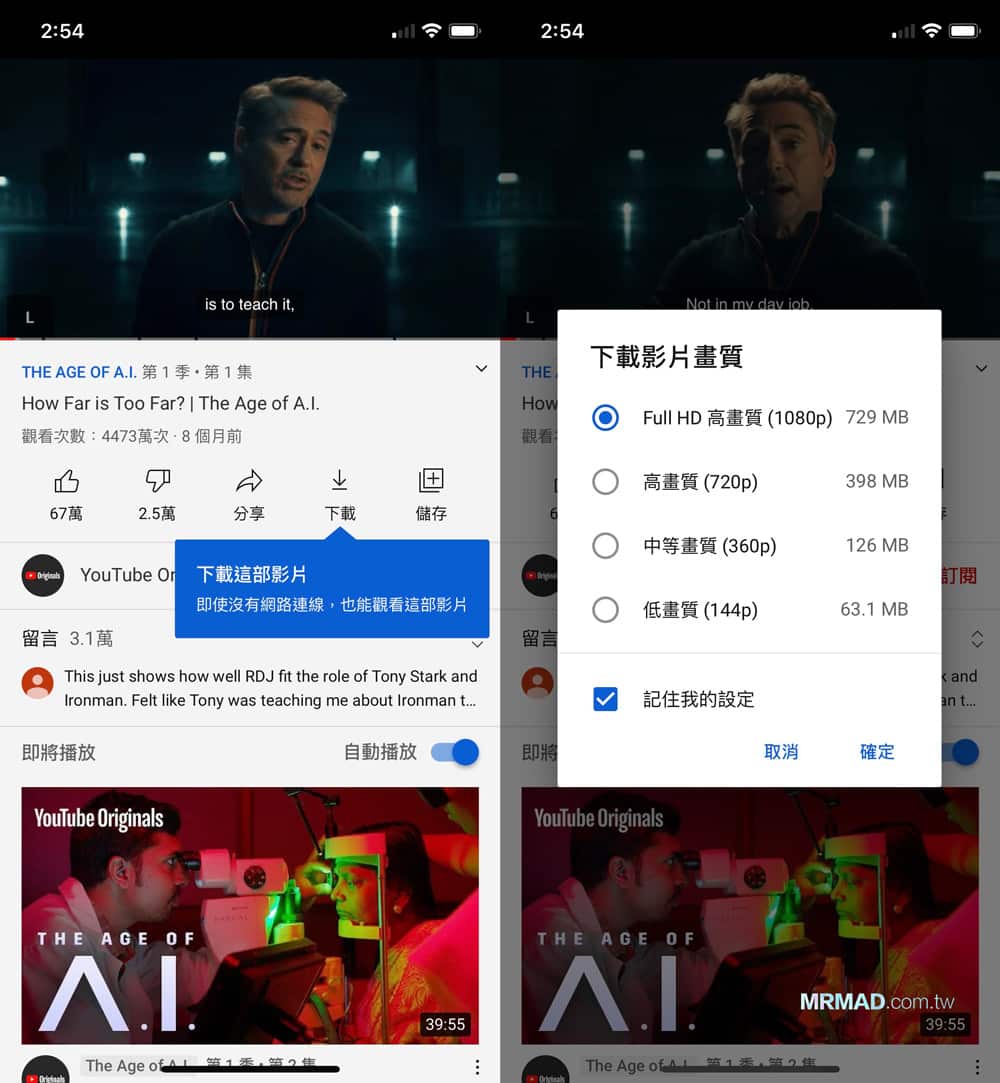 YouTube Premium features