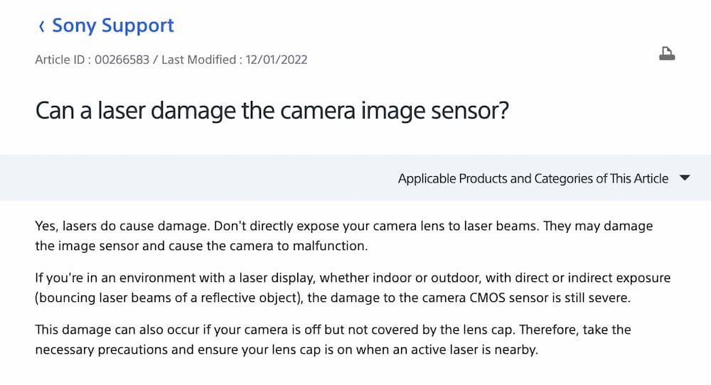 Why laser light can cause cell phone lenses to burn out 1
