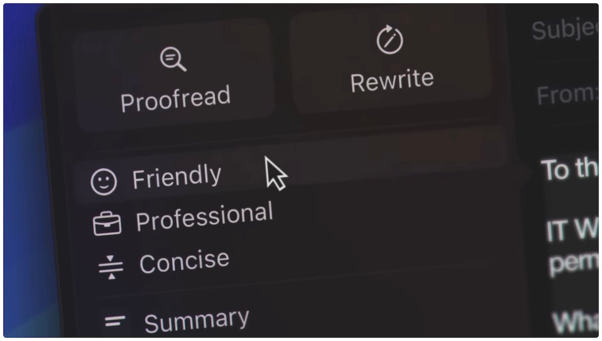 Apple Intelligence | Change your tone | MacBook Pro