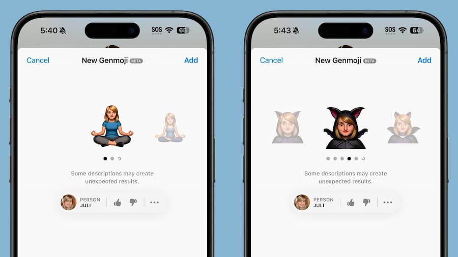 Genmoji advanced image generation usage 4