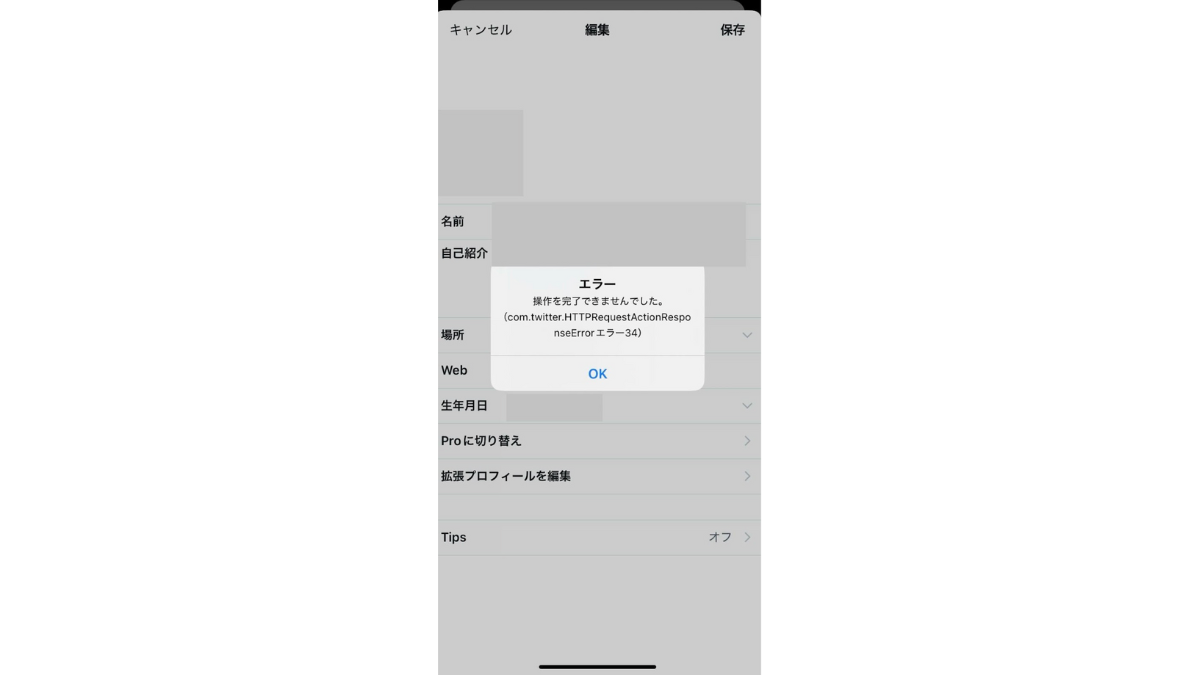 X's profile cannot be changed 5