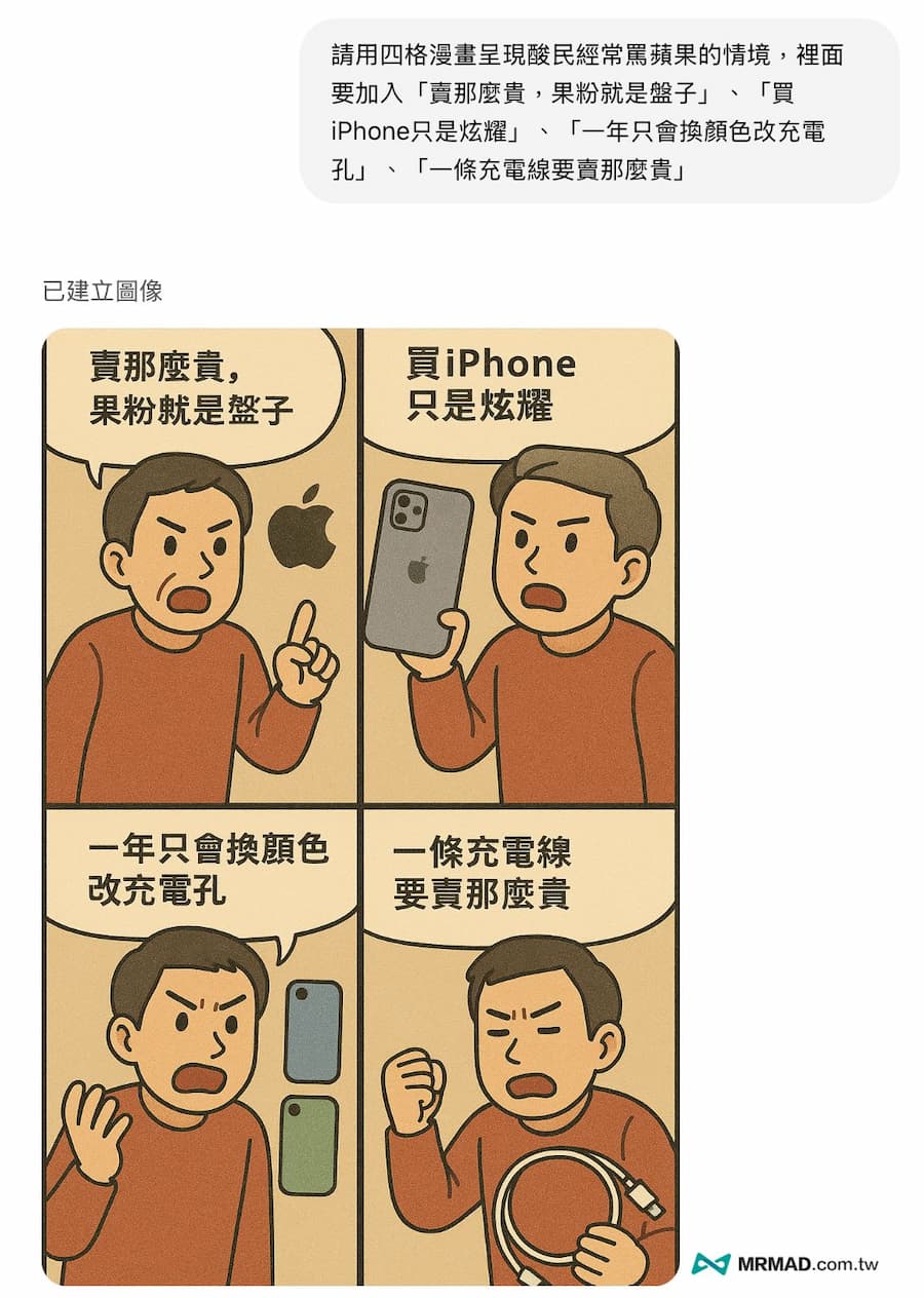 ChatGPT Generates Four-Square Comics Method 2