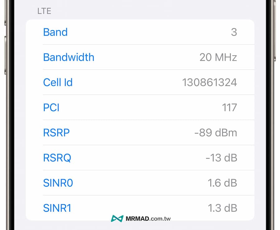 How to view the iPhone's mobile network signal strength value 1