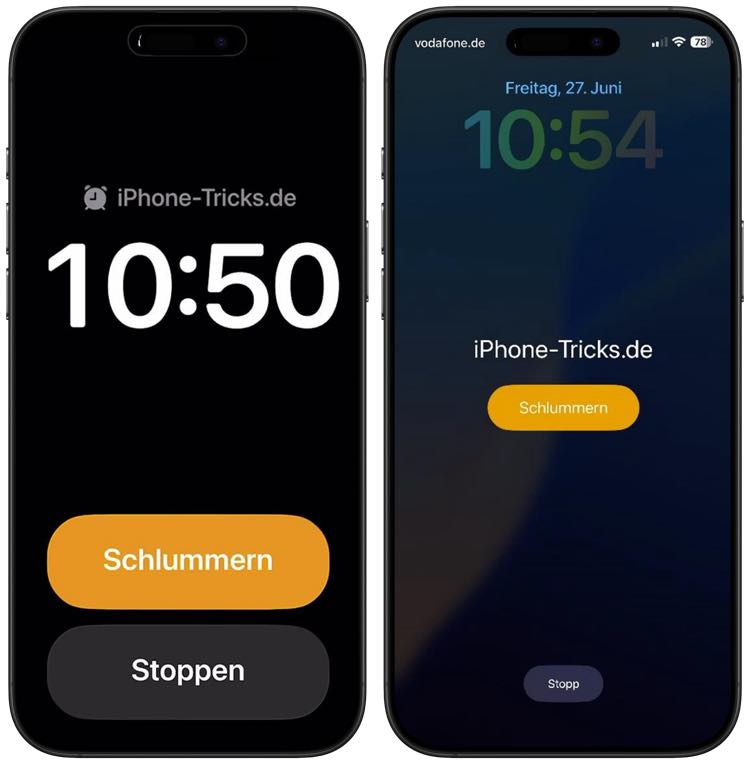 Alarm clock in iOS 26