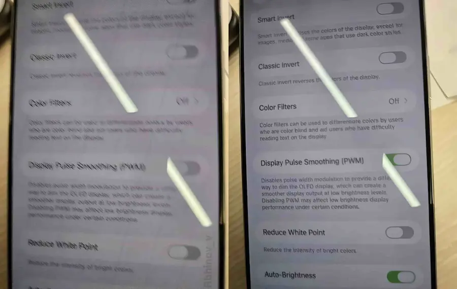 How to set iPhone 17 PWM dimming