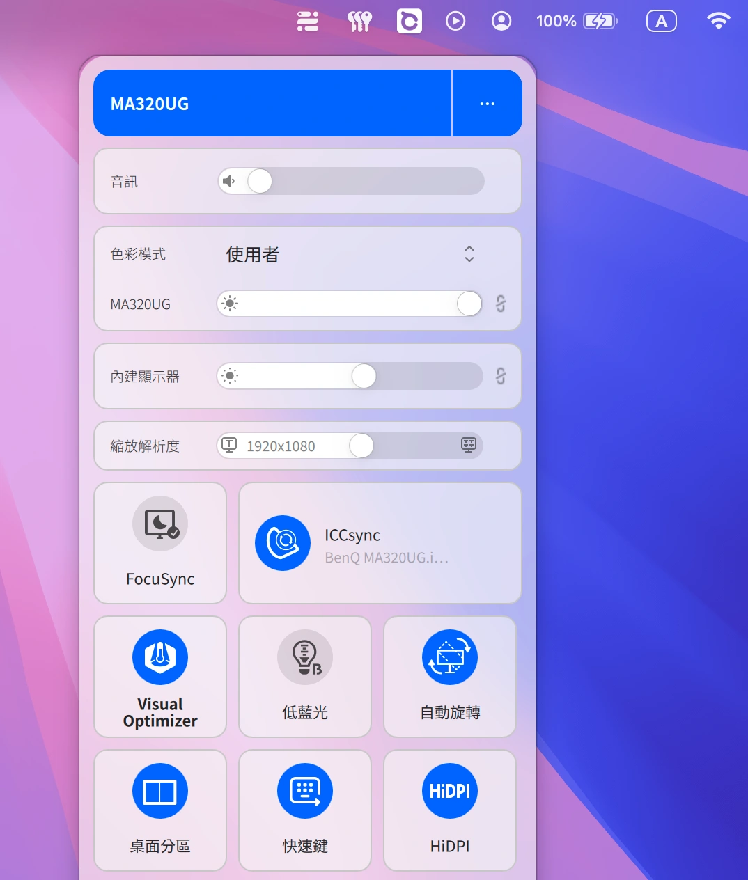 Visual Optimizer: Ultra light smart automatic dimming