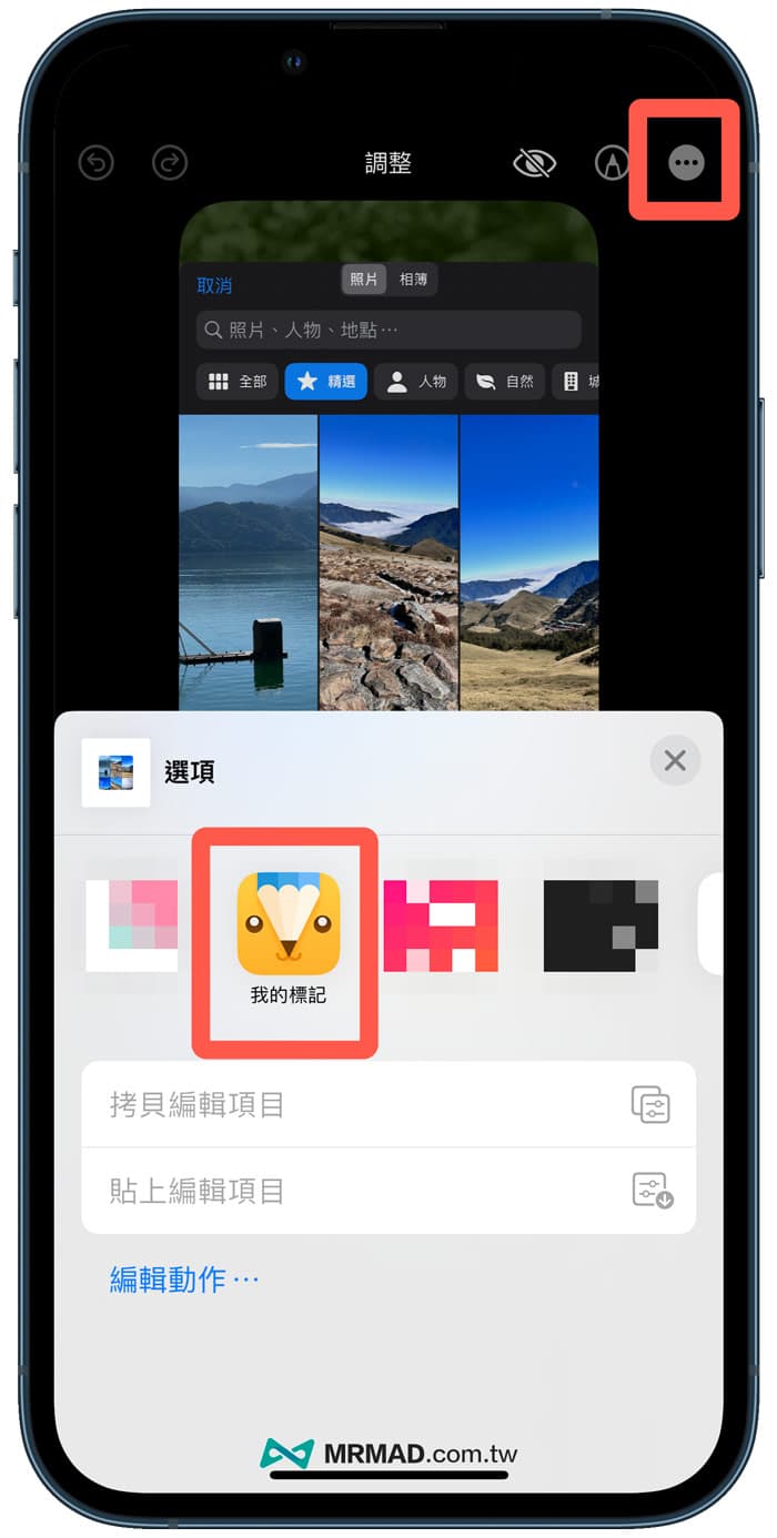 Method 3 for mosaic iPhone photos: Use photo editing APP tools 1