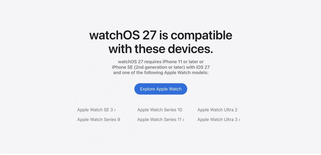 Apple releases a large number of iPads, Macs, and Apple Watches, and the latest system support list is released