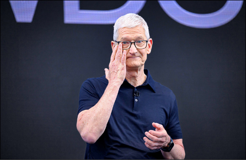 Cook is about to step down as CEO of Apple. He was caught on camera wiping away tears at the WWDC conference. (Associated Press)