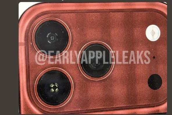 Suspected to be a new cherry red color for the iPhone 18 Pro series. (Picture/Reverse PhotoX)