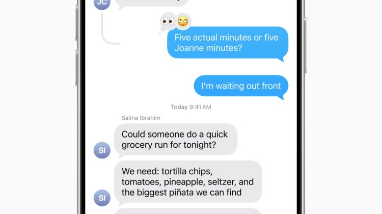 Messages conversation with one-tap suggestions