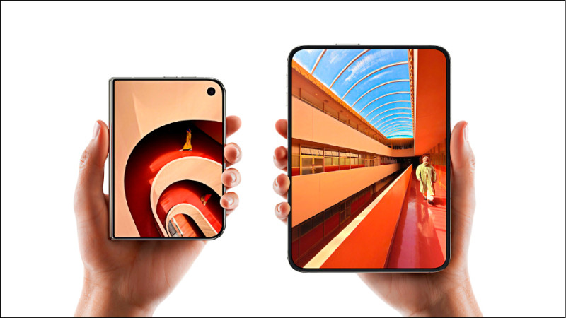 iPhone Duo is equipped with a 5.4-inch outer screen and a 7.6-inch inner screen. When closed, the appearance is close to the proportions of a passport (pictured left). It will support USB-C Apple Pencil later this year.