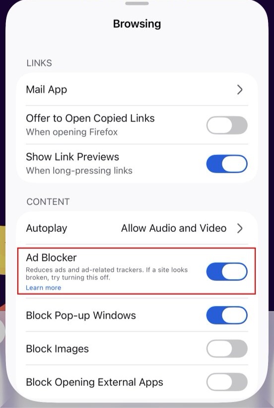 iPhone / iPad 版火狐 Firefox 浏览器现内置广告拦截器