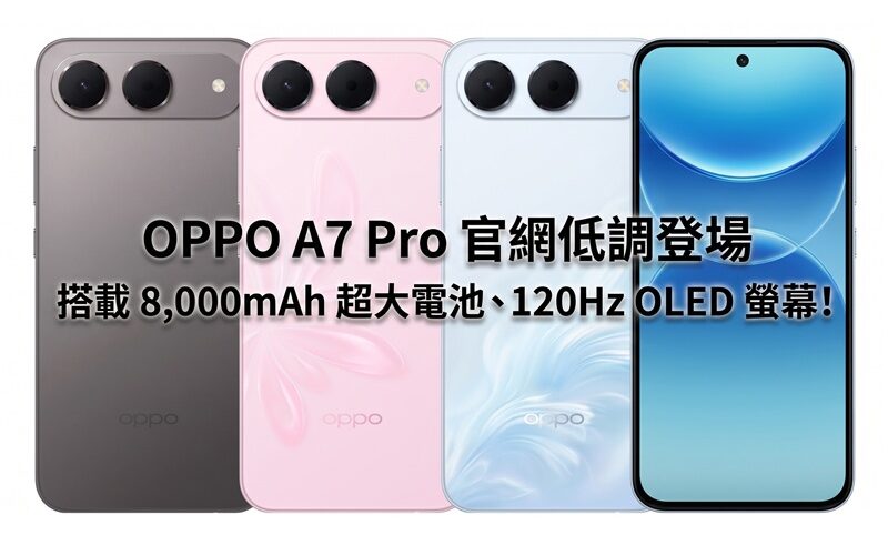 The OPPO A7 Pro official website makes a low-key debut: equipped with a large 8,000mAh battery and a 120Hz OLED screen!