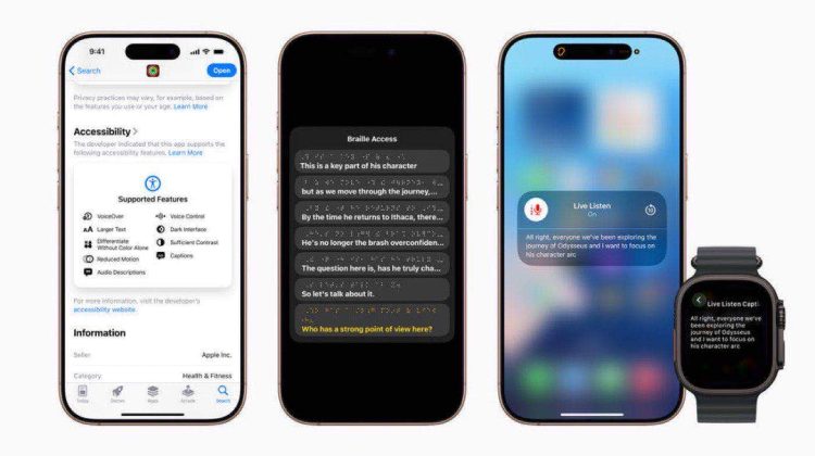 Apple Accessibility features hero from Apple Newsroom