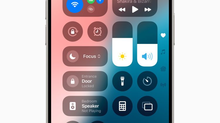 iPhone Control Center from Apple Newsroom