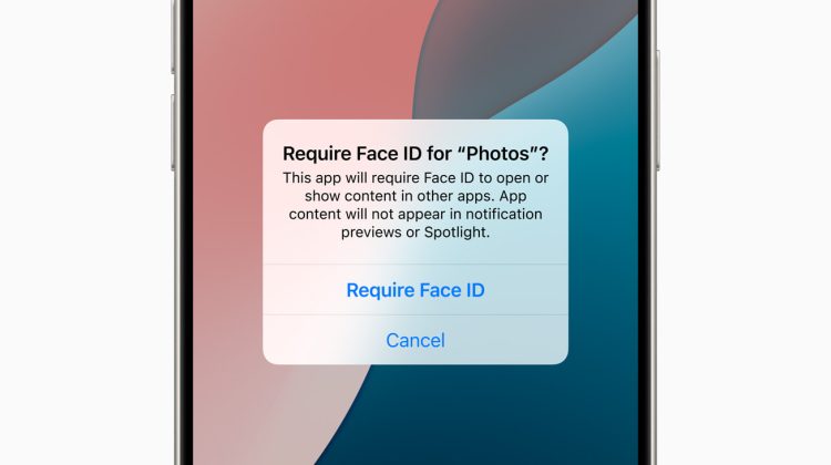 iPhone locked app Require Face ID prompt from Apple Newsroom