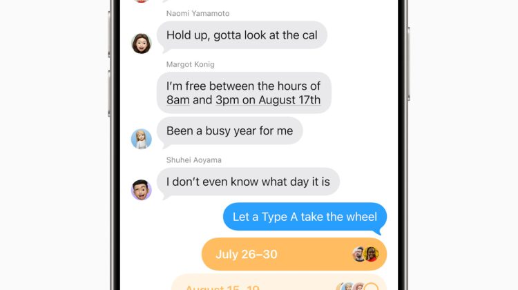 iPhone Messages polls UI from Apple Newsroom