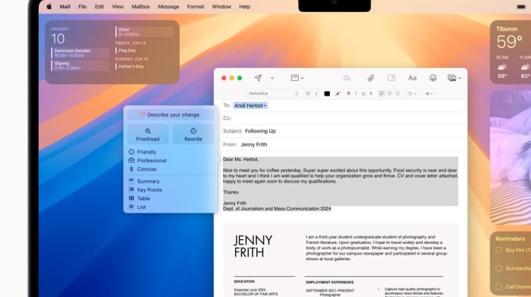 Writing Tools with Apple Intelligence from Apple Newsroom