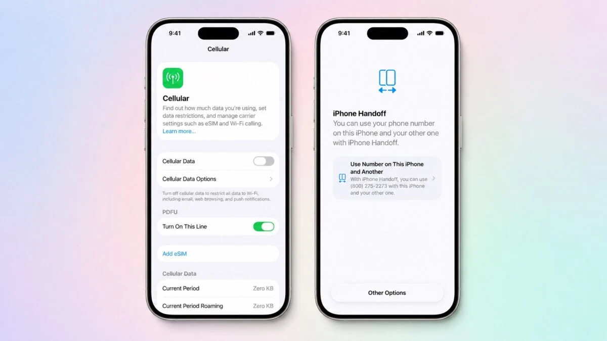 iPhone Handoff settings screen added to iOS27 mobile communication menu