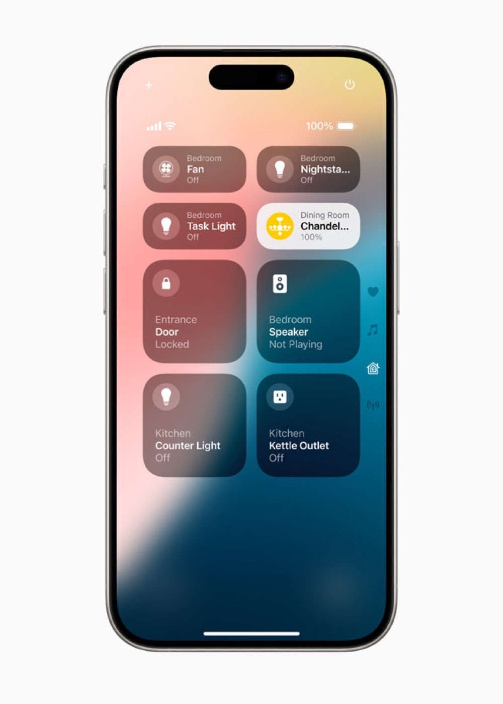 iOS Control Center Home controls group from Apple Newsroom
