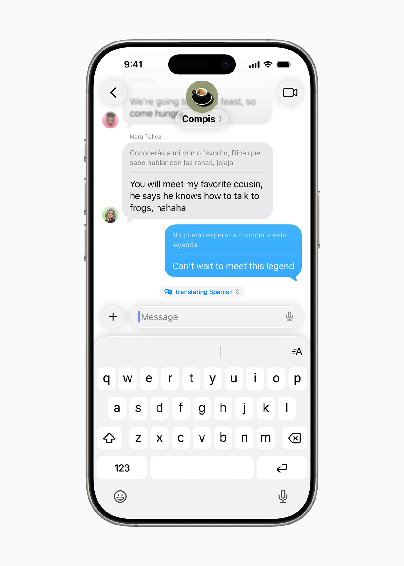 iPhone Messages Live Translation conversation from Apple Newsroom