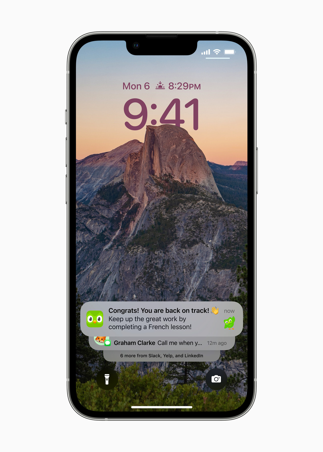 iPhone Lock Screen notifications scene from Apple Newsroom