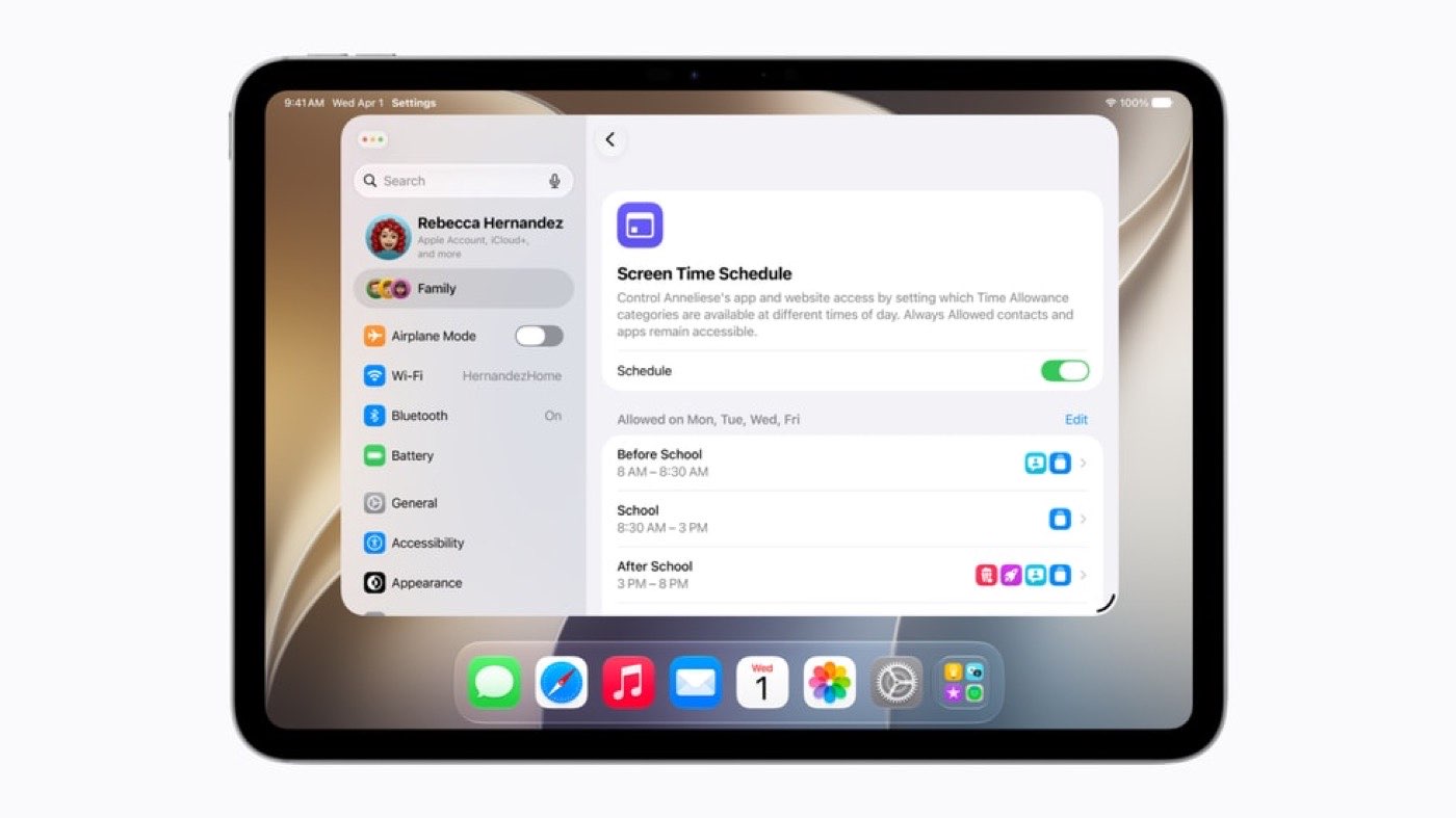Screen Time Schedule in iPadOS 27