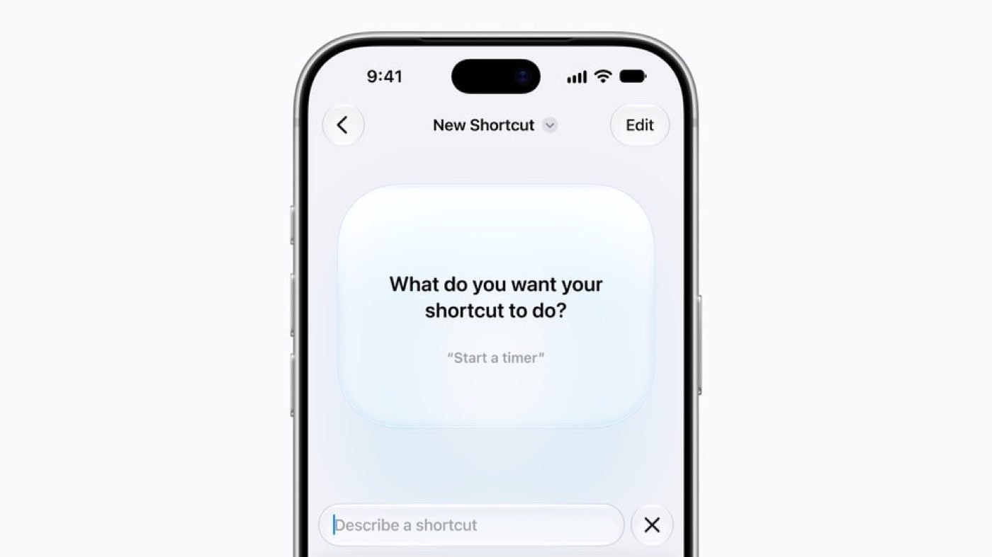 Describe a Shortcut in iOS 27
