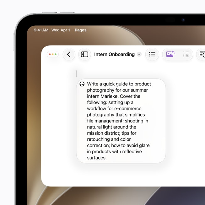 Siri AI integrated Writing Tools on Mac