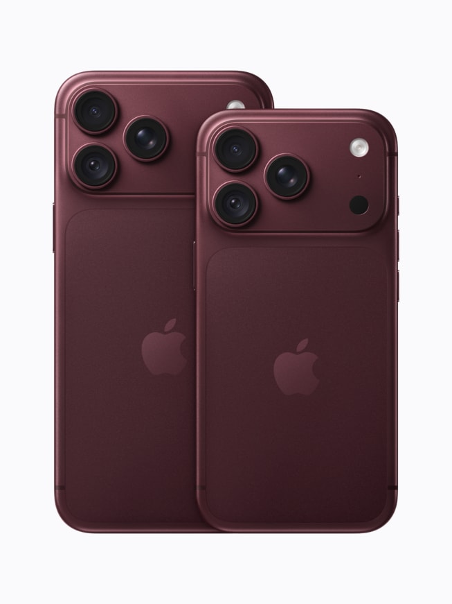 iPhone 18 Pro Max and iPhone 18 Pro in burgundy