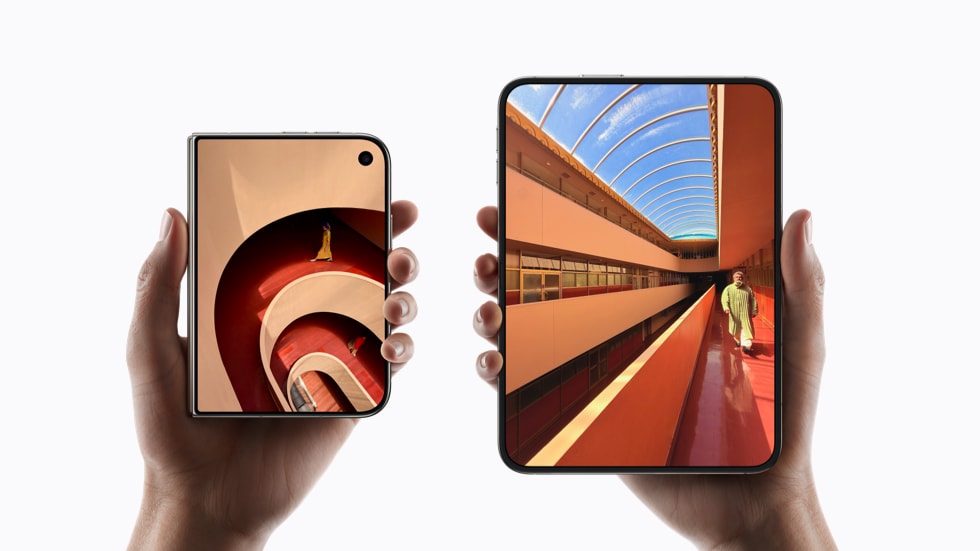 iPhone Duo outer and inner display sizes