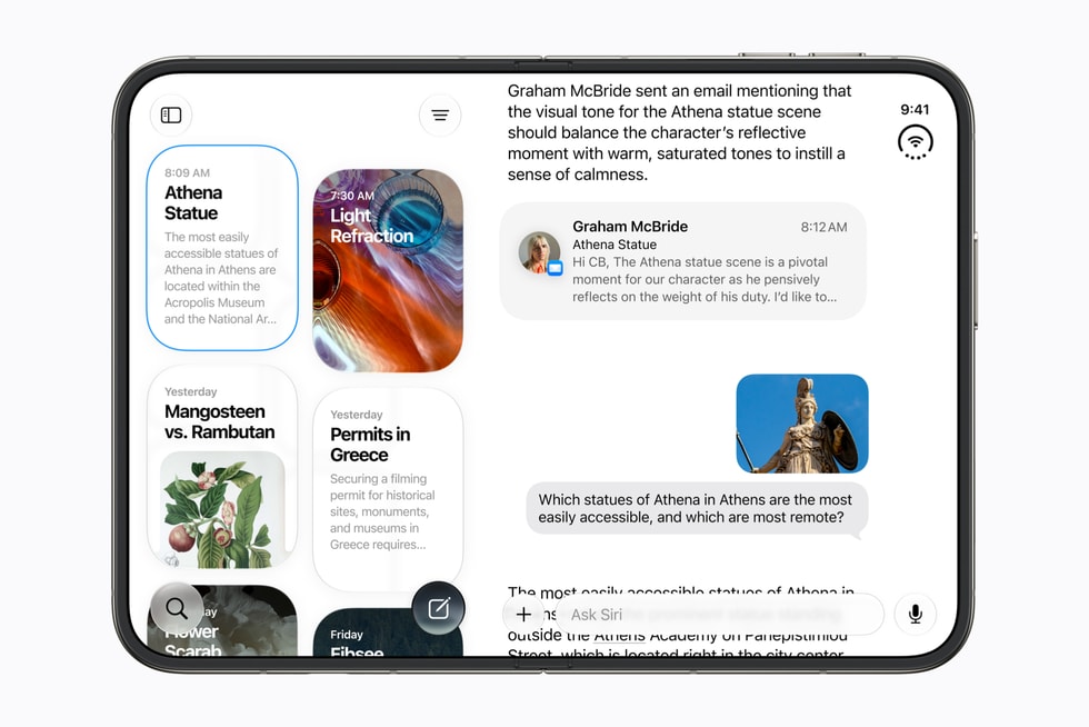 Siri AI app on iPhone Duo