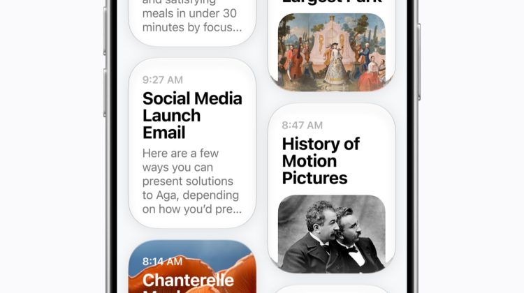 Siri AI app conversation history on iPhone